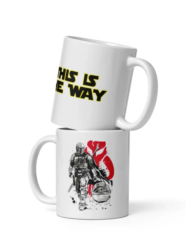 Caneca Branca Mandalorian Star Wars