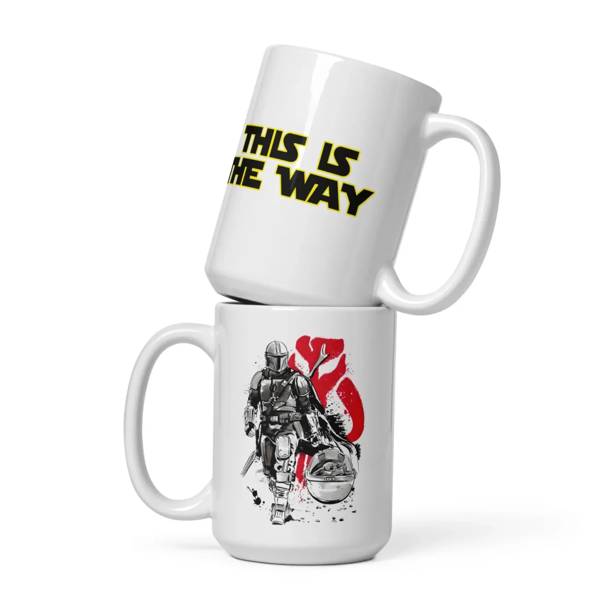 Caneca Branca Mandalorian Star Wars