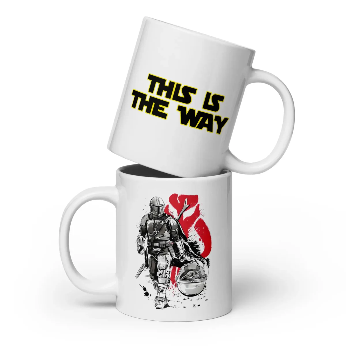 Caneca Branca Mandalorian Star Wars