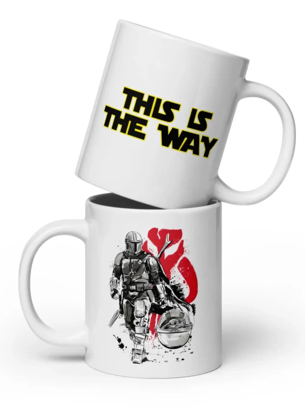 Caneca Branca Mandalorian Star Wars