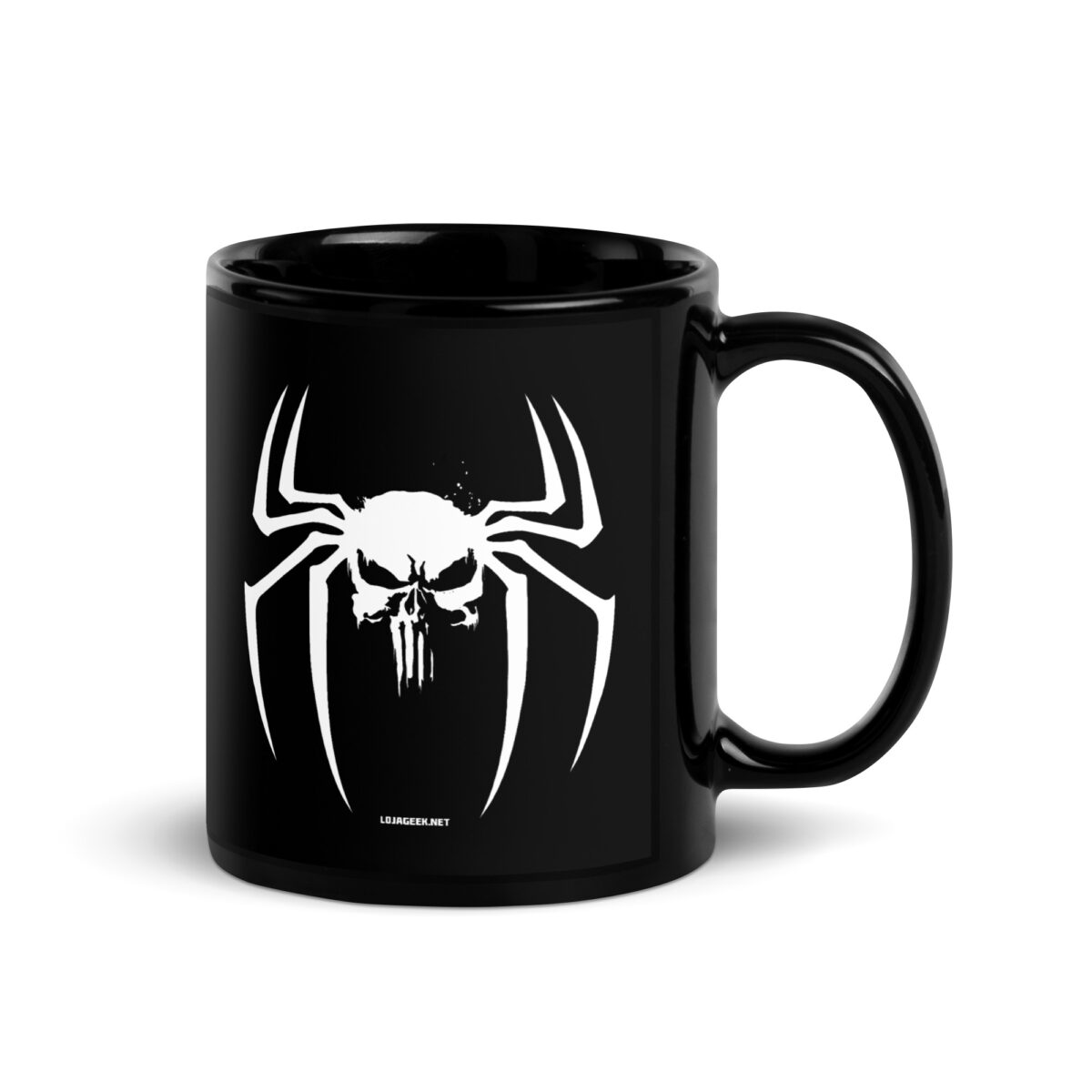 Caneca preta “Justiça Aranha”