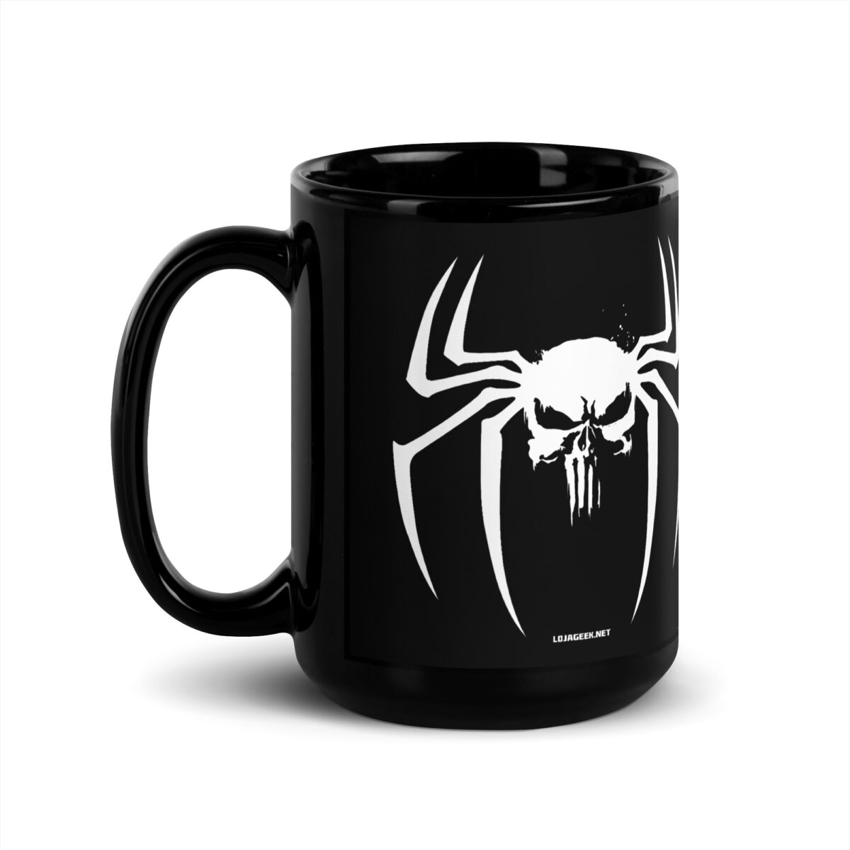 Caneca preta “Justiça Aranha”