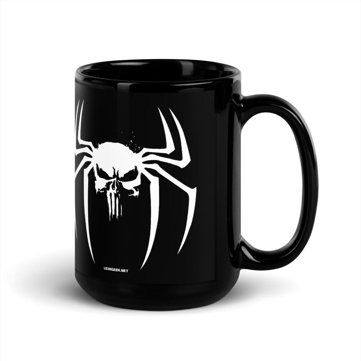 Caneca preta “Justiça Aranha”