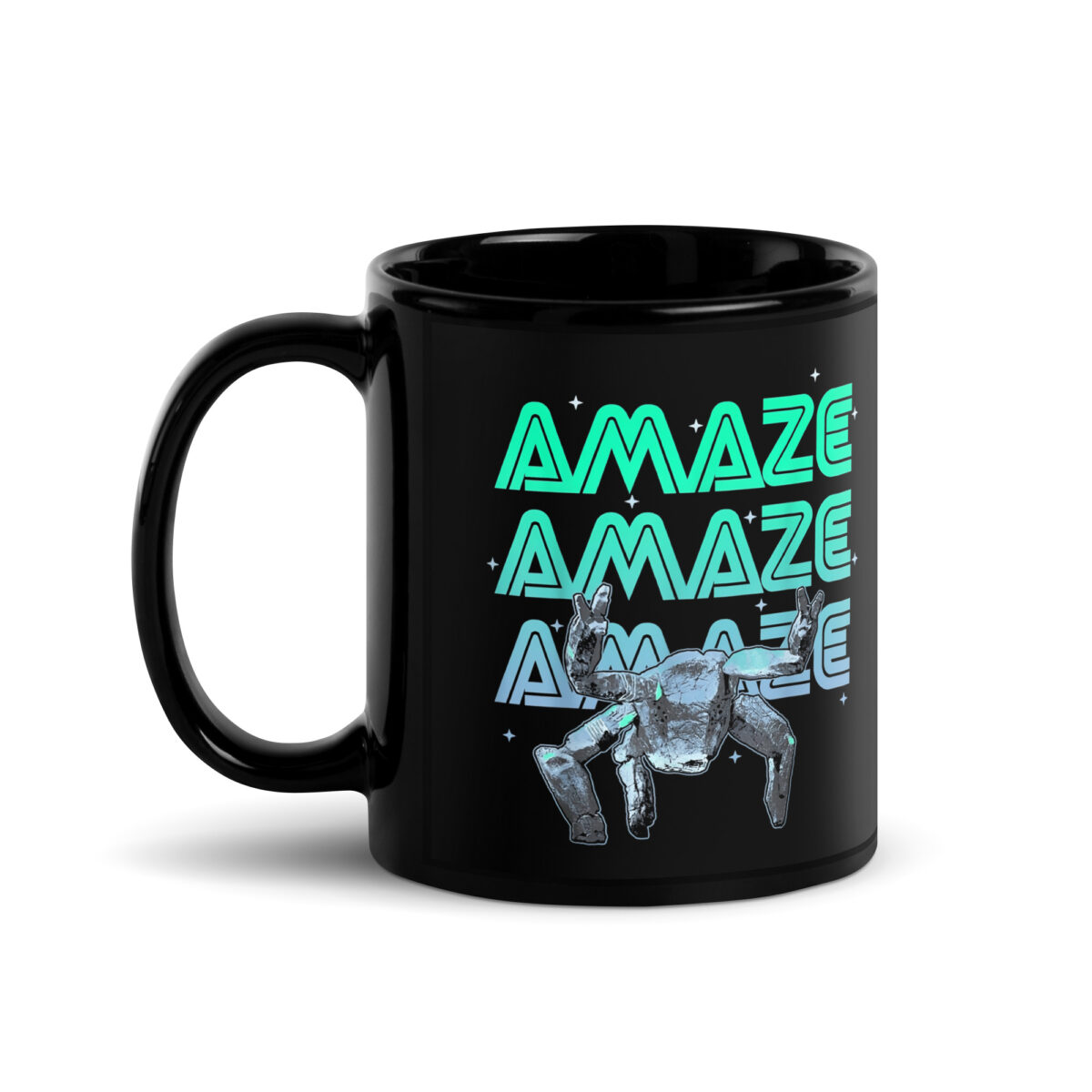 black-glossy-mug-black-11-oz-handle-on-left-69c67c605ad2d.jpg Caneca preta "Amaze"
